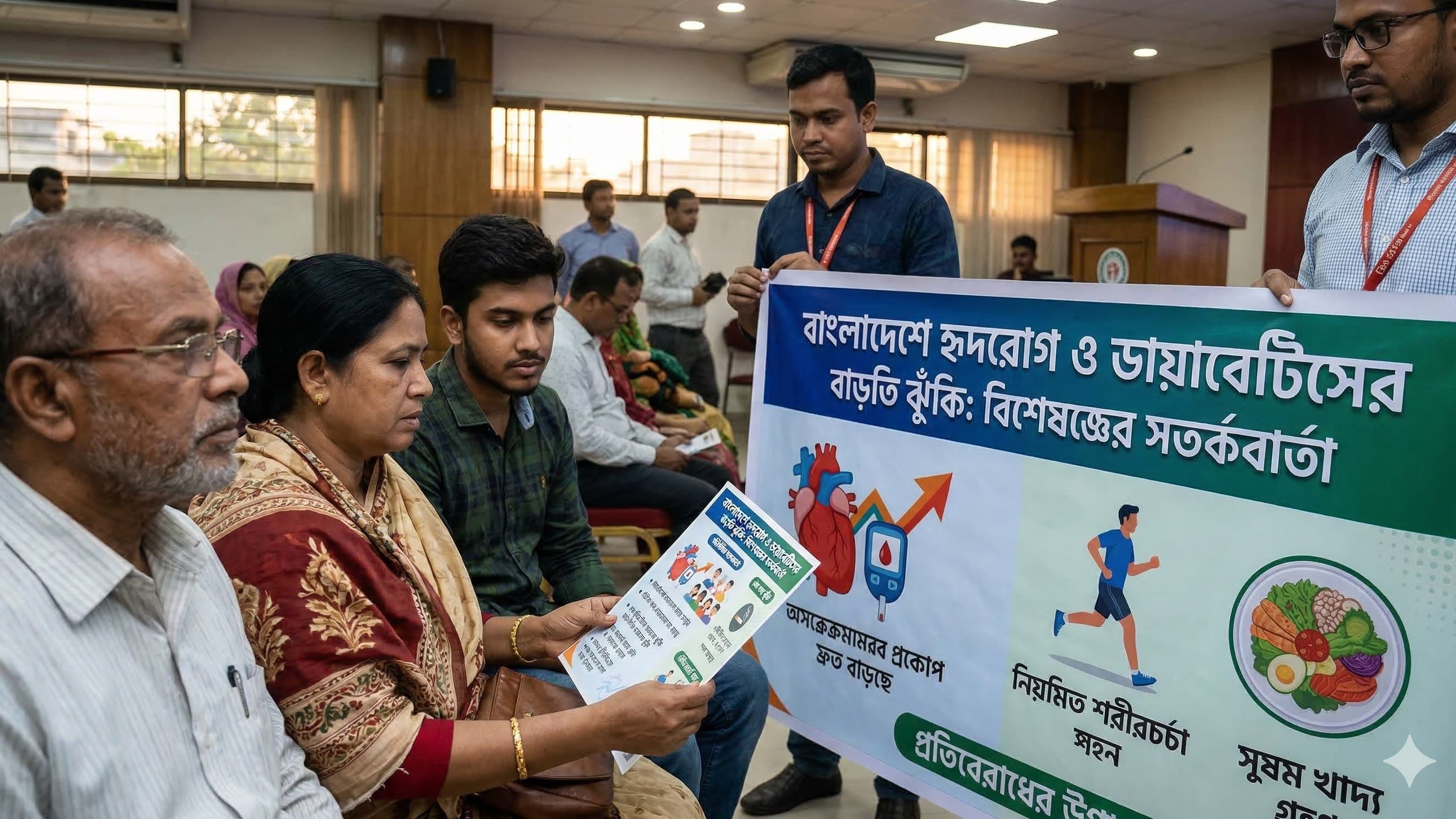 বাংলাদেশে বাড়ছে হৃদরোগ ও ডায়াবেটিস: সবচেয়ে বেশি ঝুঁকিতে তরুণরা