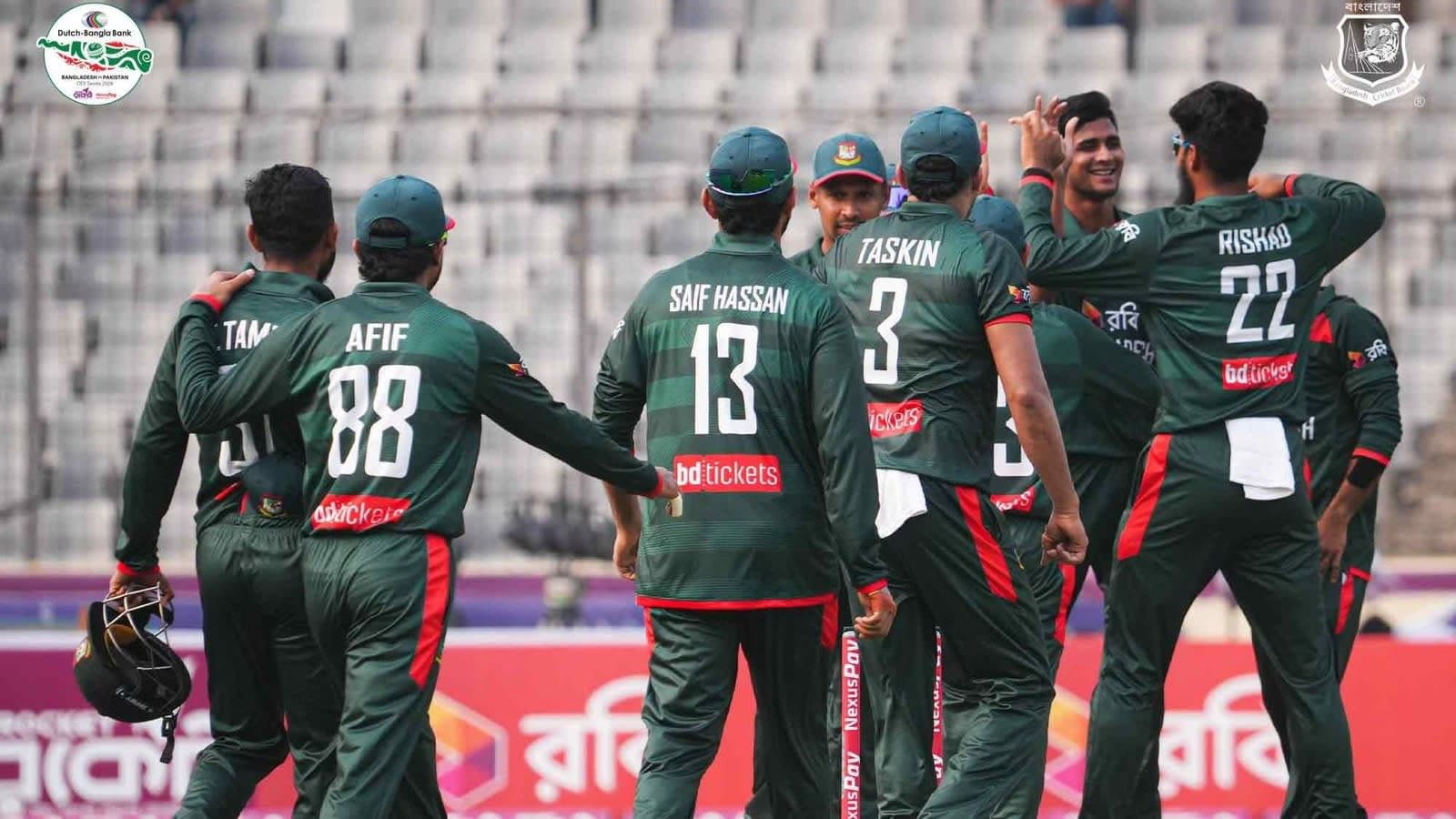 বাংলাদেশের দুর্দান্ত জয়: প্রথম ওয়ানডেতে পাকিস্তানকে ৮ উইকেটে হারাল টাইগাররা